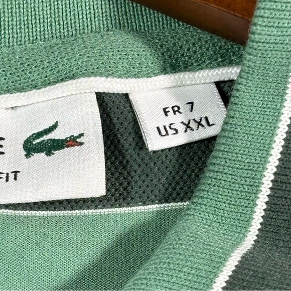LaCoste Mens Dark/Light Green Regular Fit Short Sleeve Polo Size‎ XXL - Picture 8 of 13